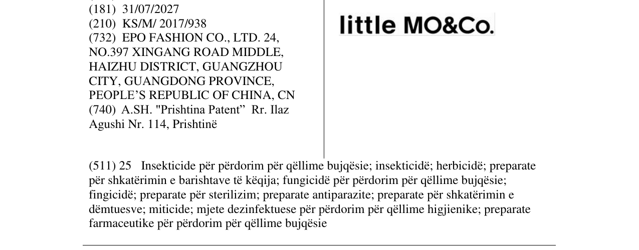 Zëri i markës Markë figurative në buletin