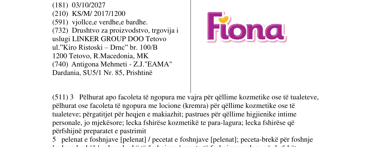 Zëri i markës Markë figurative në buletin