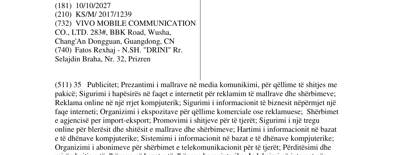 Zëri i markës VIVO në buletin