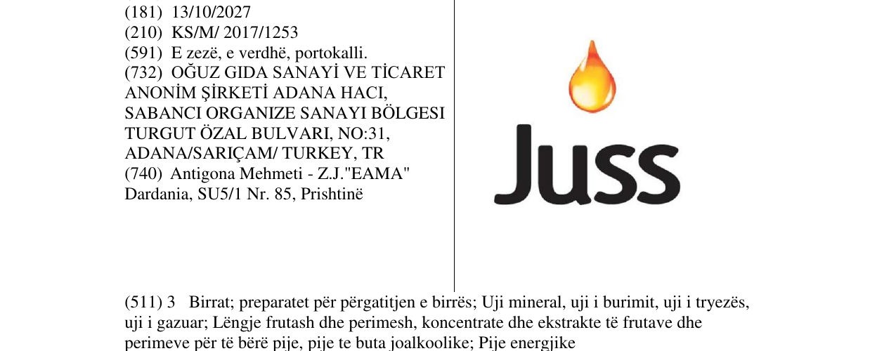 Zëri i markës Markë figurative në buletin