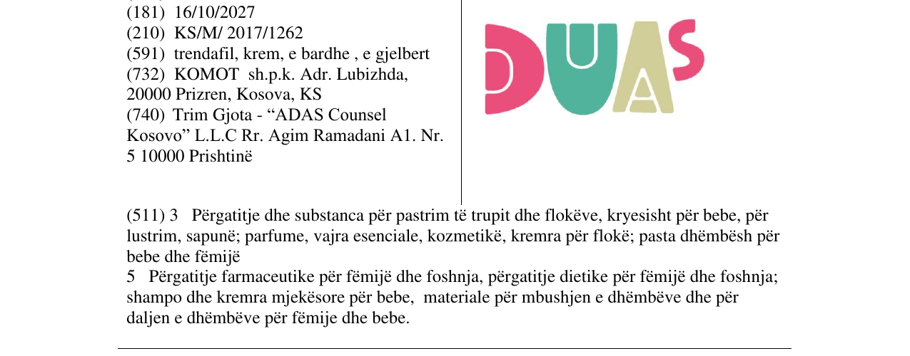 Zëri i markës Markë figurative në buletin