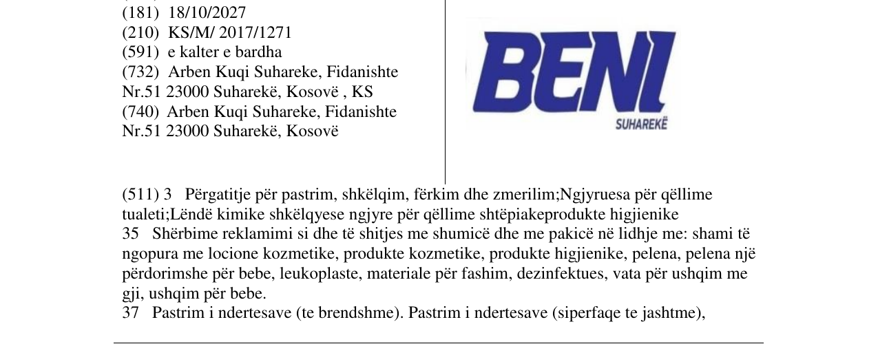 Zëri i markës Markë figurative në buletin