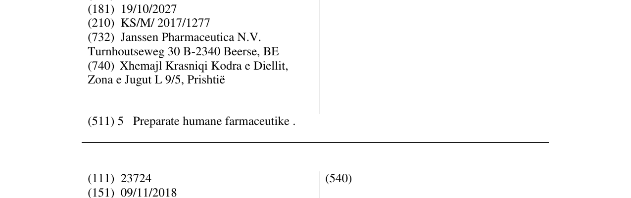 Zëri i markës ORONAZOL në buletin