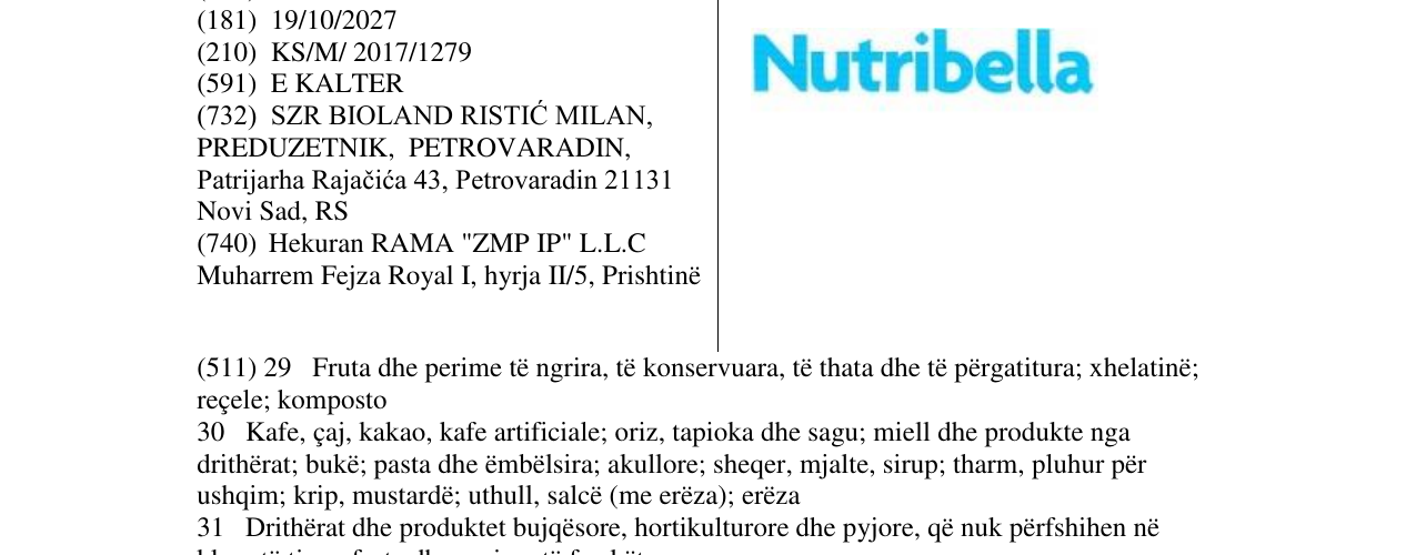 Zëri i markës Markë figurative në buletin