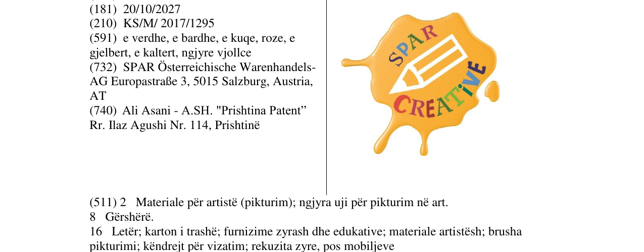 Zëri i markës Markë figurative në buletin