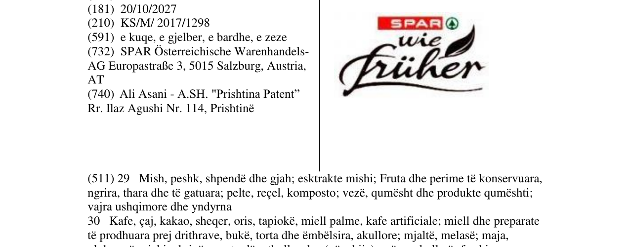 Zëri i markës Markë figurative në buletin