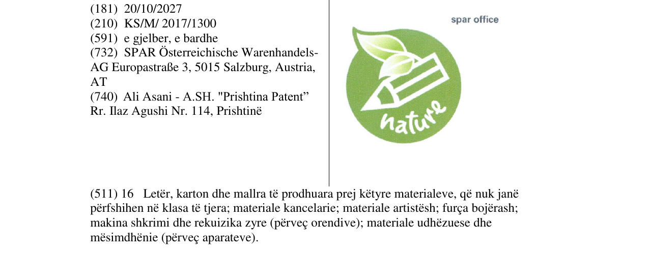 Zëri i markës Markë figurative në buletin