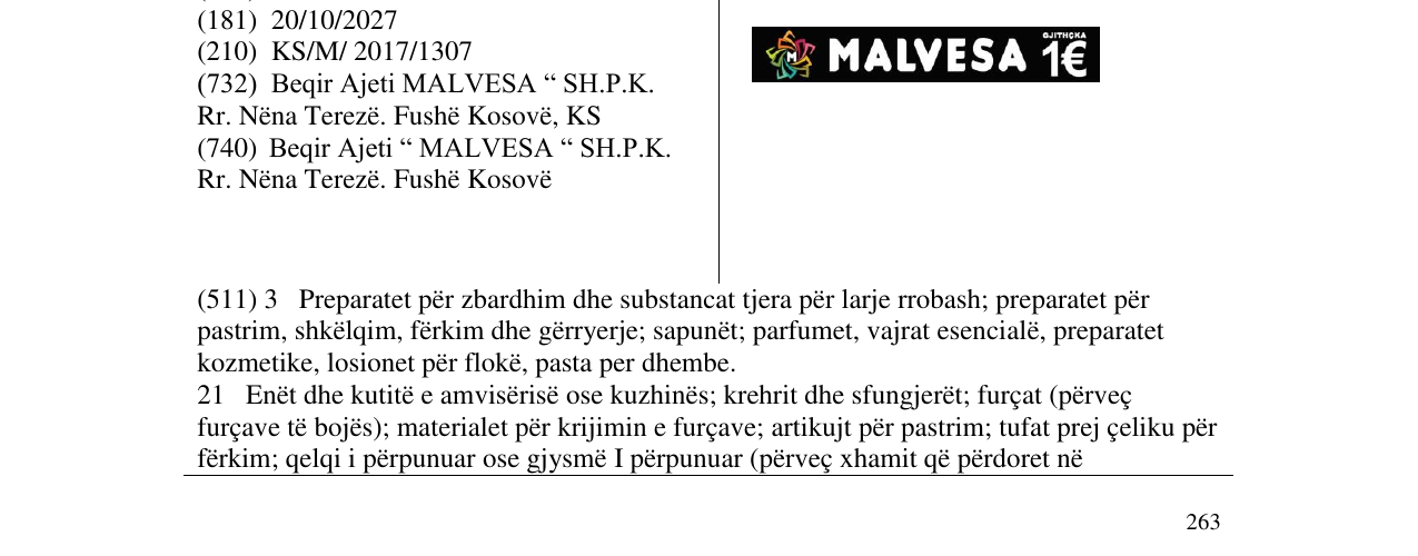 Zëri i markës Markë figurative në buletin