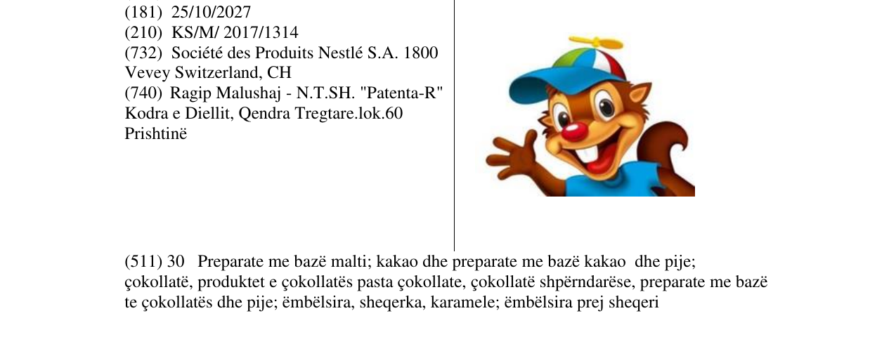 Zëri i markës Markë figurative në buletin