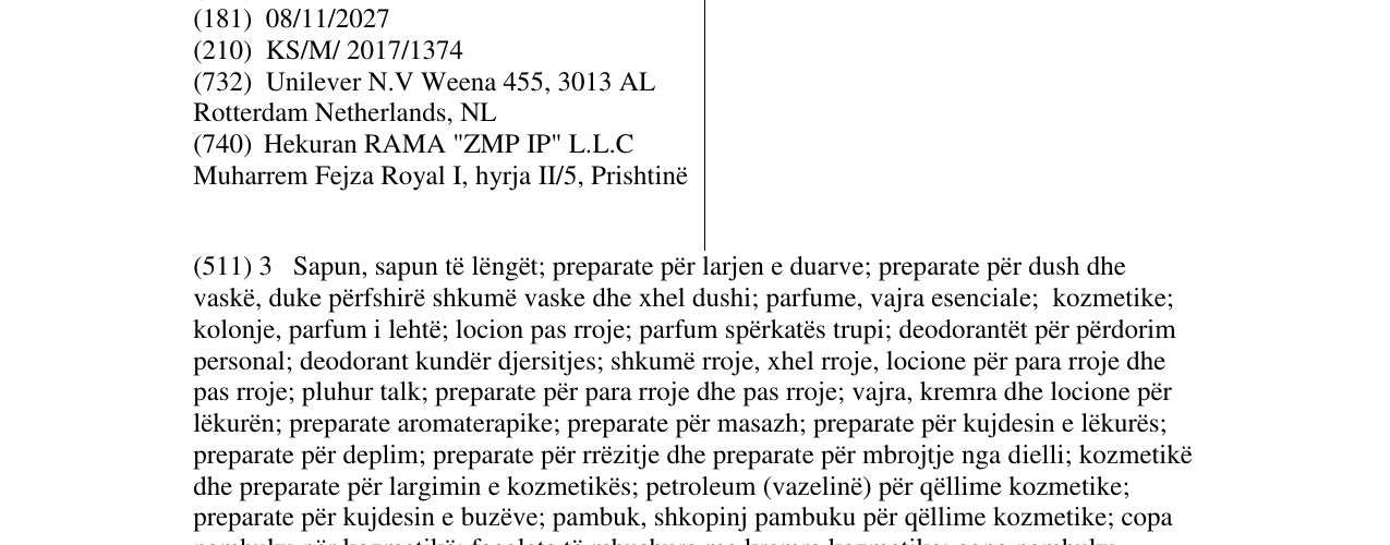 Zëri i markës LOVE BEAUTY & PLANET në buletin