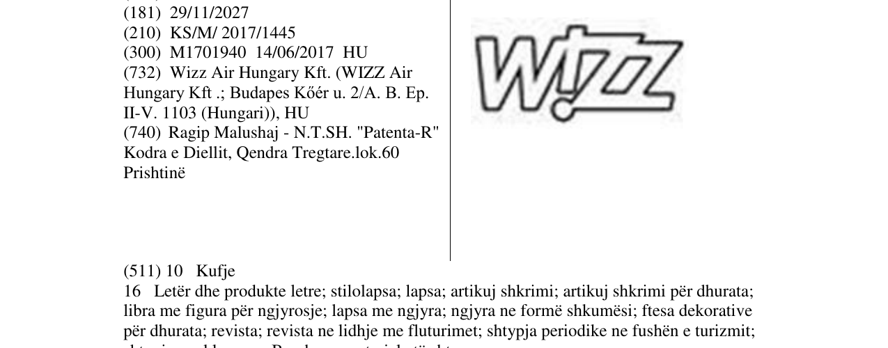 Zëri i markës Markë figurative në buletin