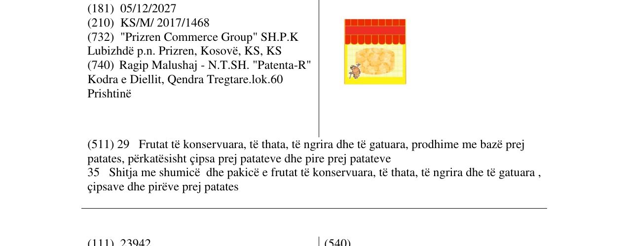 Zëri i markës Markë figurative në buletin