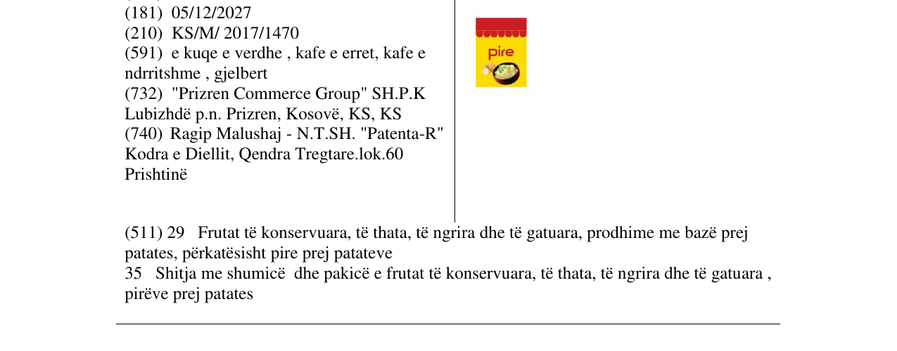 Zëri i markës Markë figurative në buletin