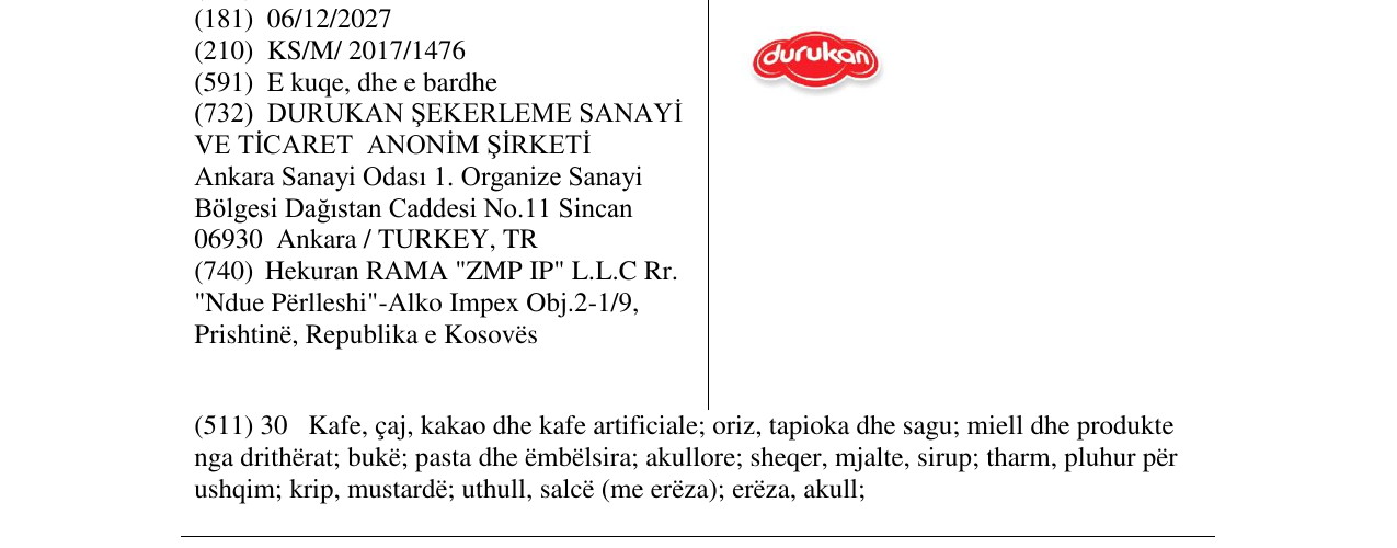 Zëri i markës Markë figurative në buletin