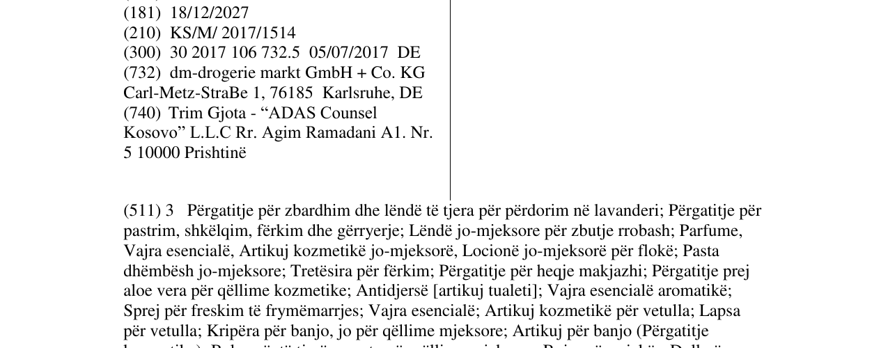 Zëri i markës Mivolis në buletin