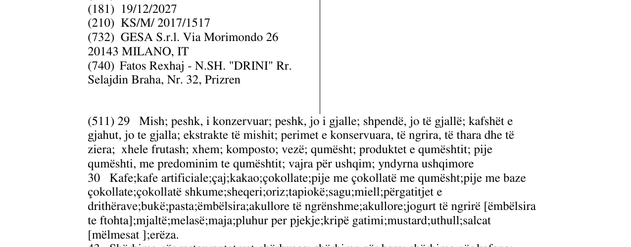 Zëri i markës cioccolatitaliani në buletin