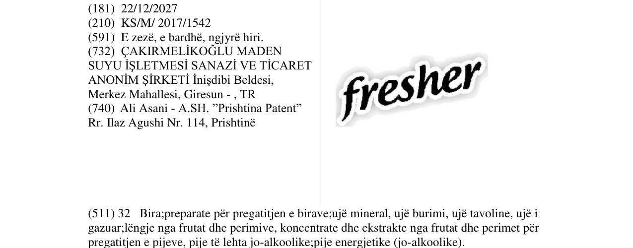 Zëri i markës fresher në buletin