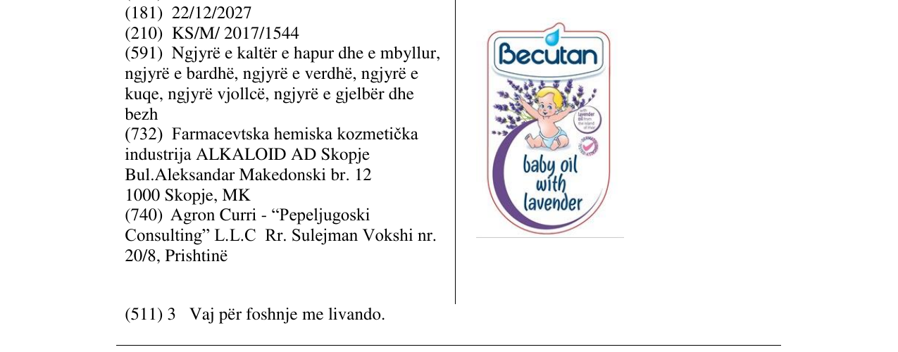 Zëri i markës Becutan në buletin
