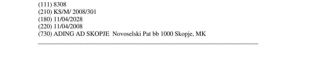 Zëri i markës PODING-K në buletin