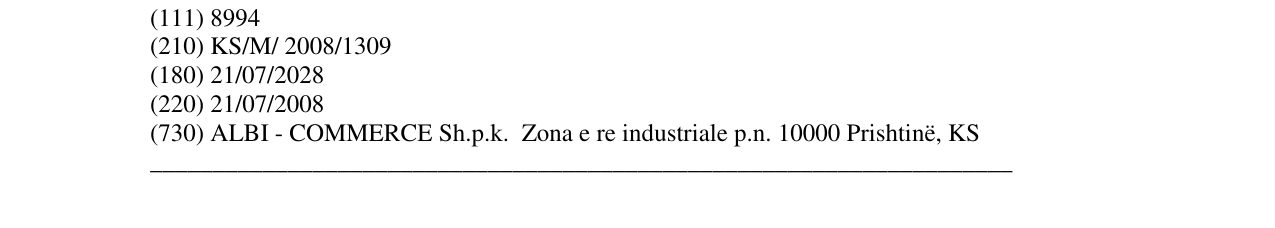 Zëri i markës Markë figurative në buletin