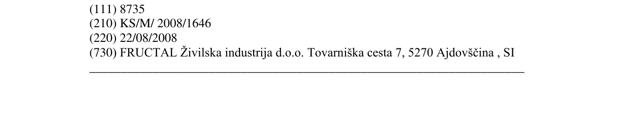 Zëri i markës FRUCTAL në buletin