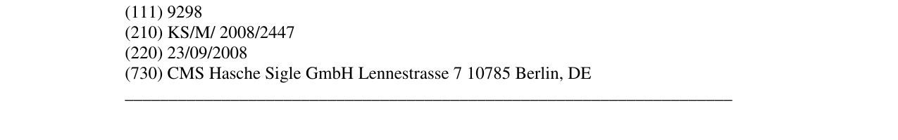 Zëri i markës CMS HASCHE SIGLE në buletin
