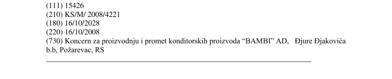 Zëri i markës YO D'ORO në buletin