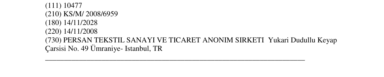 Zëri i markës PERSAN në buletin