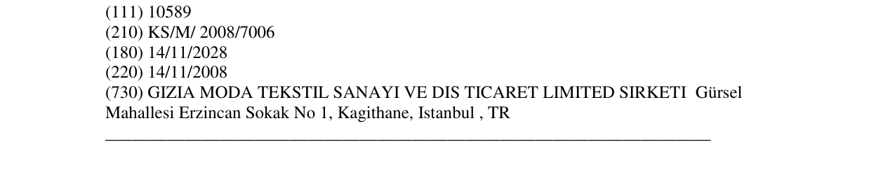 Zëri i markës GIZIA në buletin