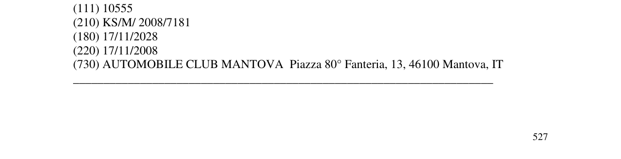 Zëri i markës TAZIO NUVOLARI në buletin