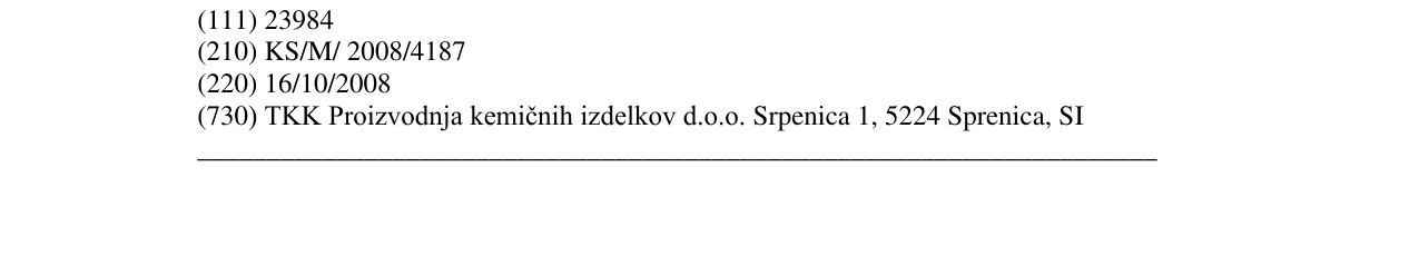 Zëri i markës TEKASIL në buletin