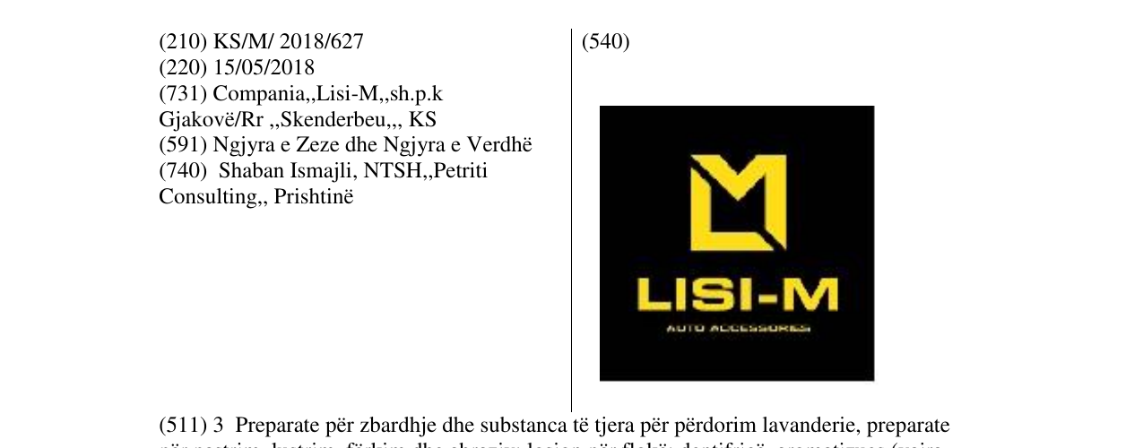 Zëri i markës LISI-M në buletin