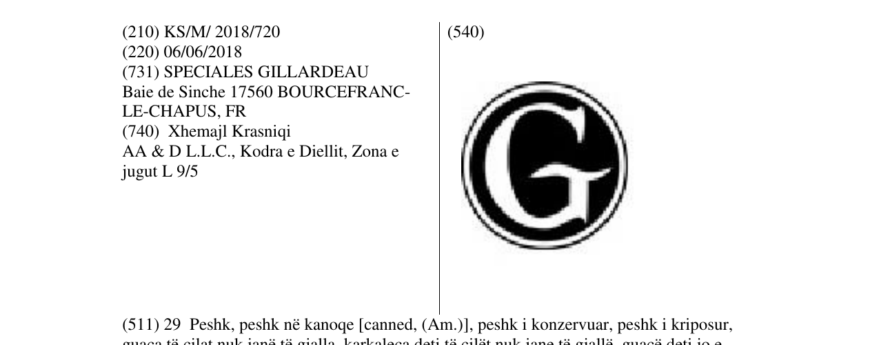 Zëri i markës Markë figurative në buletin