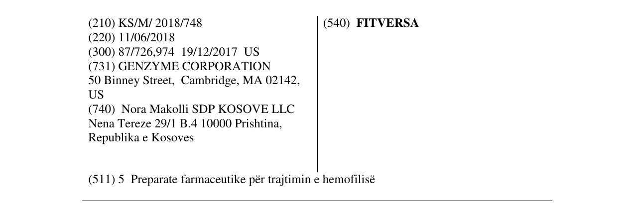 Zëri i markës FITVERSA në buletin