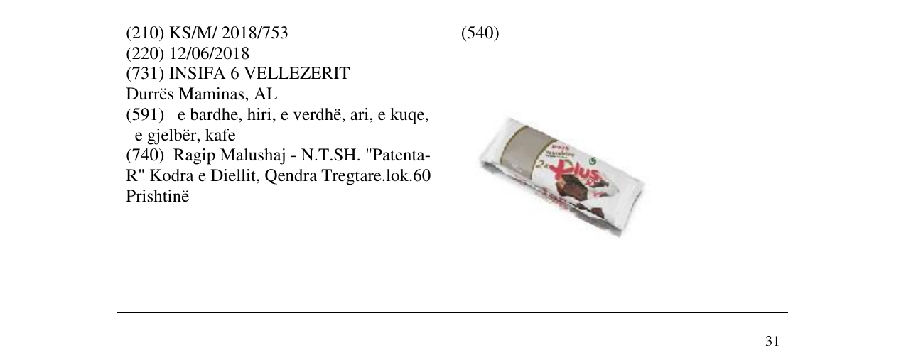 Zëri i markës Markë figurative në buletin
