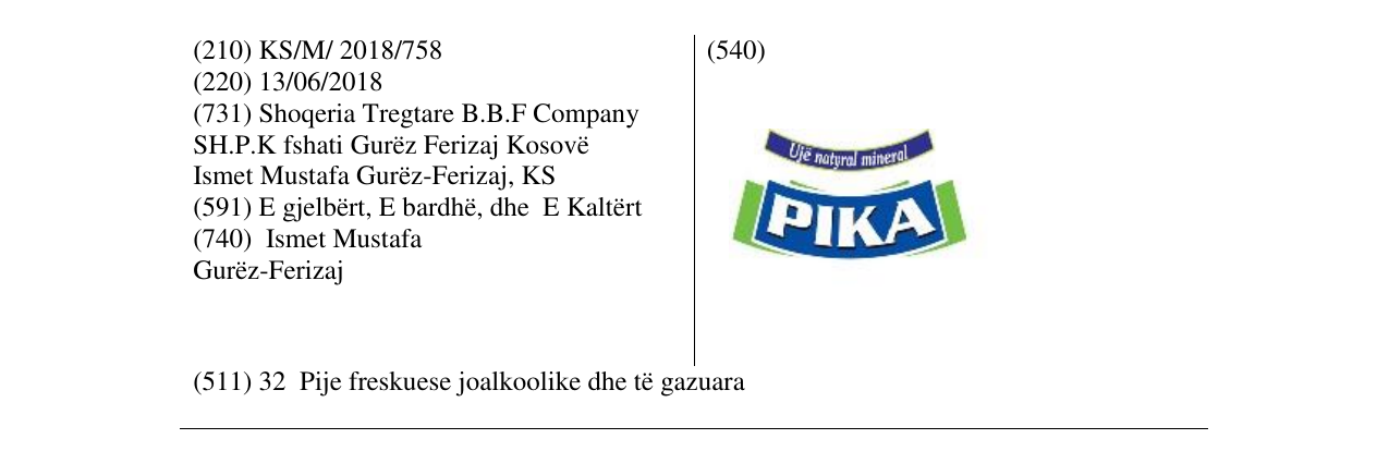 Zëri i markës PIKA në buletin
