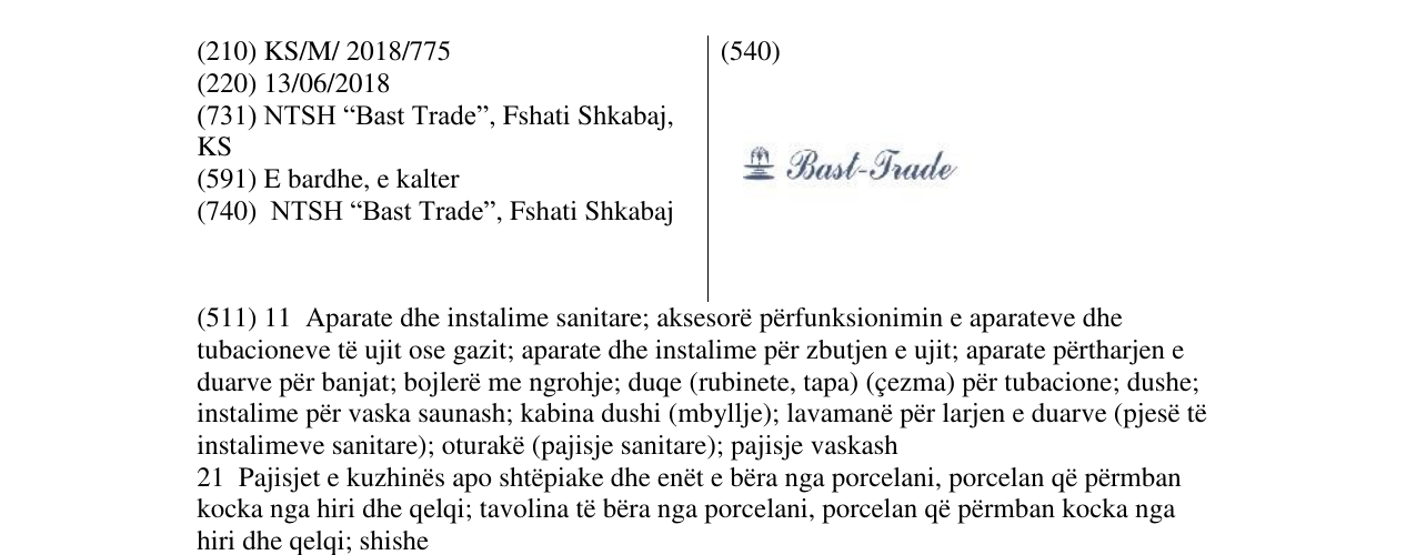 Zëri i markës Markë figurative në buletin
