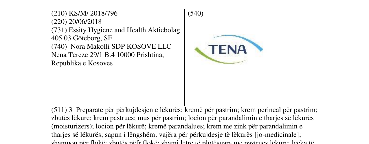 Zëri i markës TENA në buletin