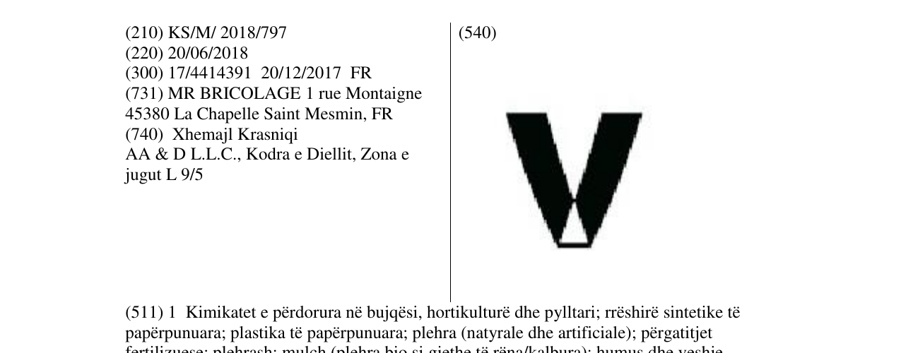 Zëri i markës Markë figurative në buletin