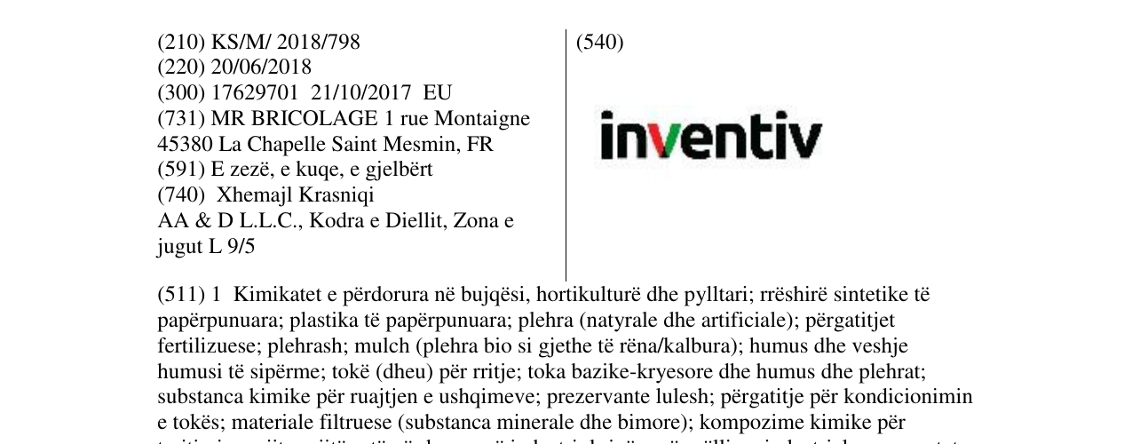 Zëri i markës inventiv në buletin