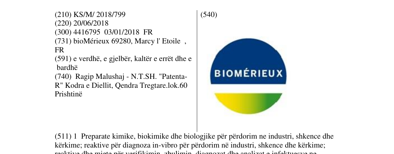 Zëri i markës BIOMÉRIEUX në buletin