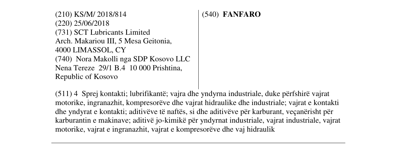 Zëri i markës FANFARO në buletin