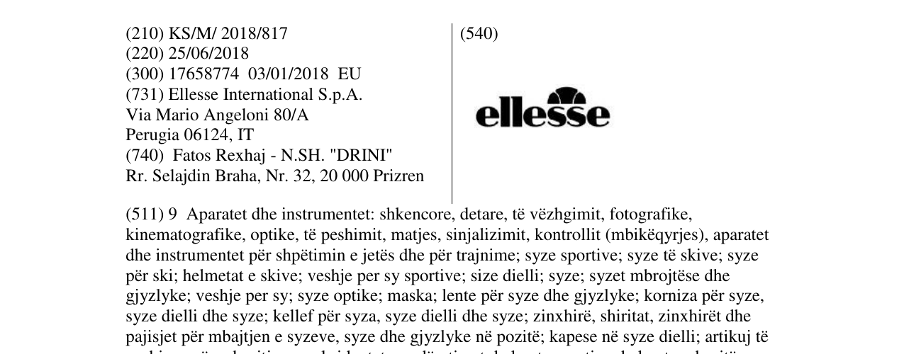 Zëri i markës Markë figurative në buletin