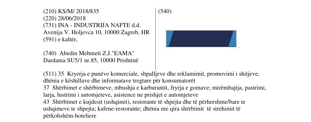 Zëri i markës Markë figurative në buletin