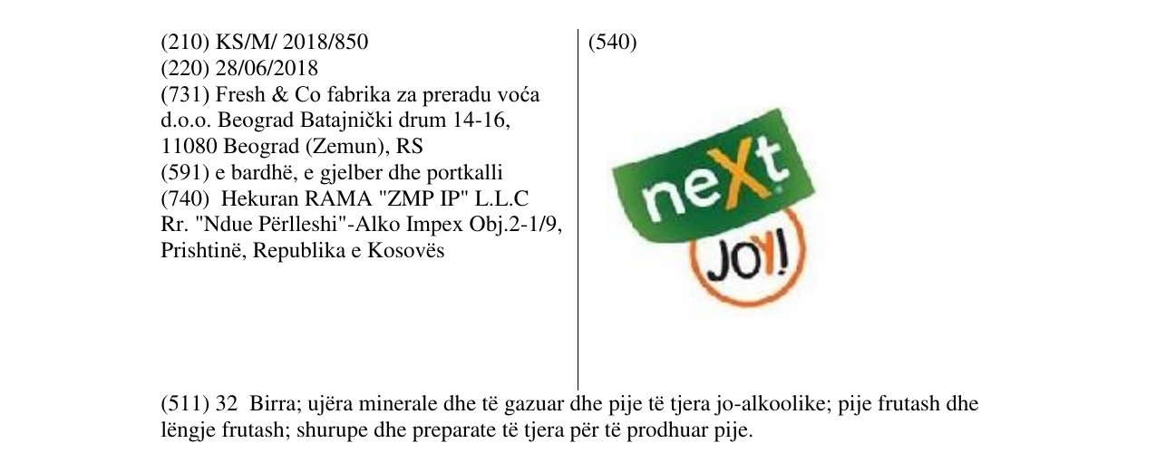 Zëri i markës neXt JOY në buletin