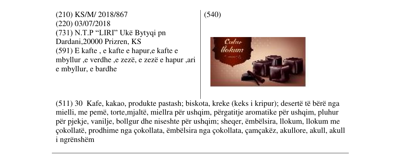 Zëri i markës Markë figurative në buletin
