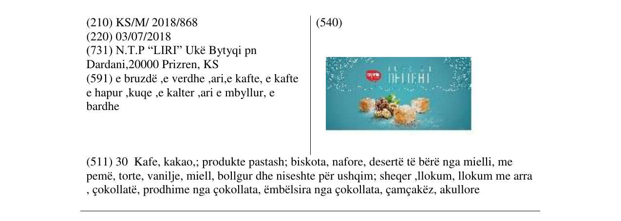Zëri i markës Markë figurative në buletin