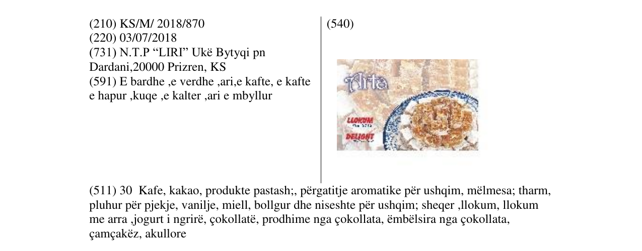 Zëri i markës Markë figurative në buletin