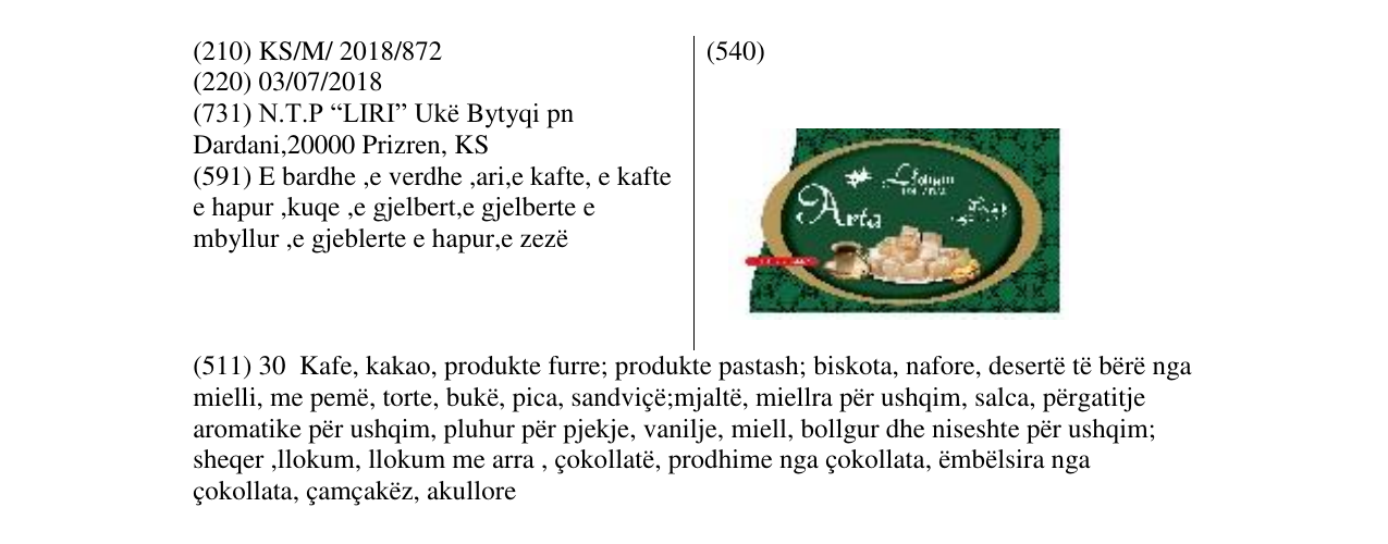 Zëri i markës Markë figurative në buletin