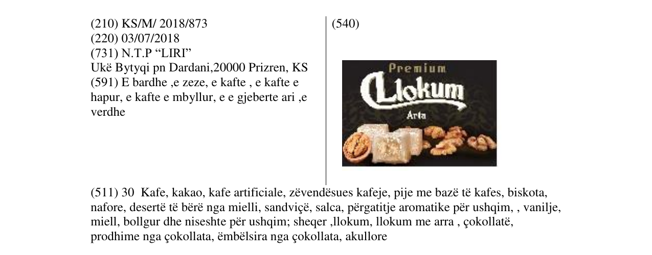 Zëri i markës Markë figurative në buletin